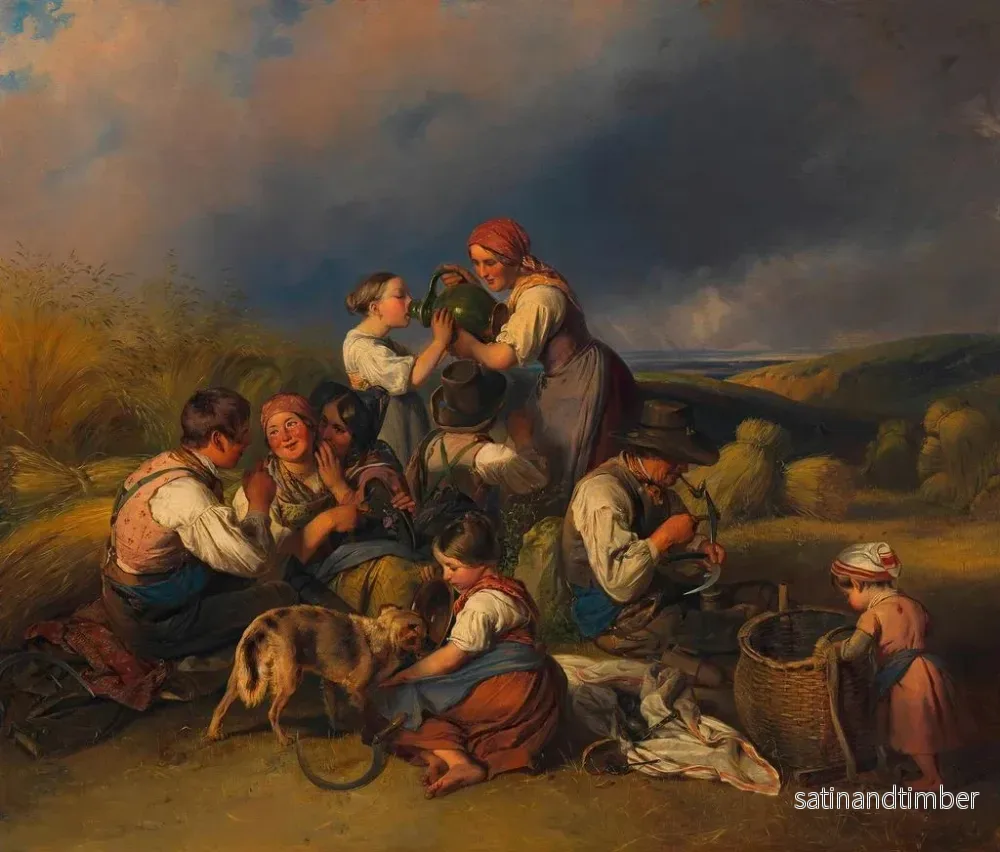 Reproduktion av målningen La moisson des faucheurs - Johann Matthias Ranftl - Bild 2