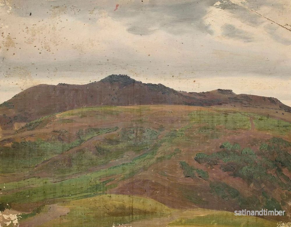Reproduktion av målningen Landskap med en äng och en bergskedja, skiss - Chrystian Breslauer - Bild 2