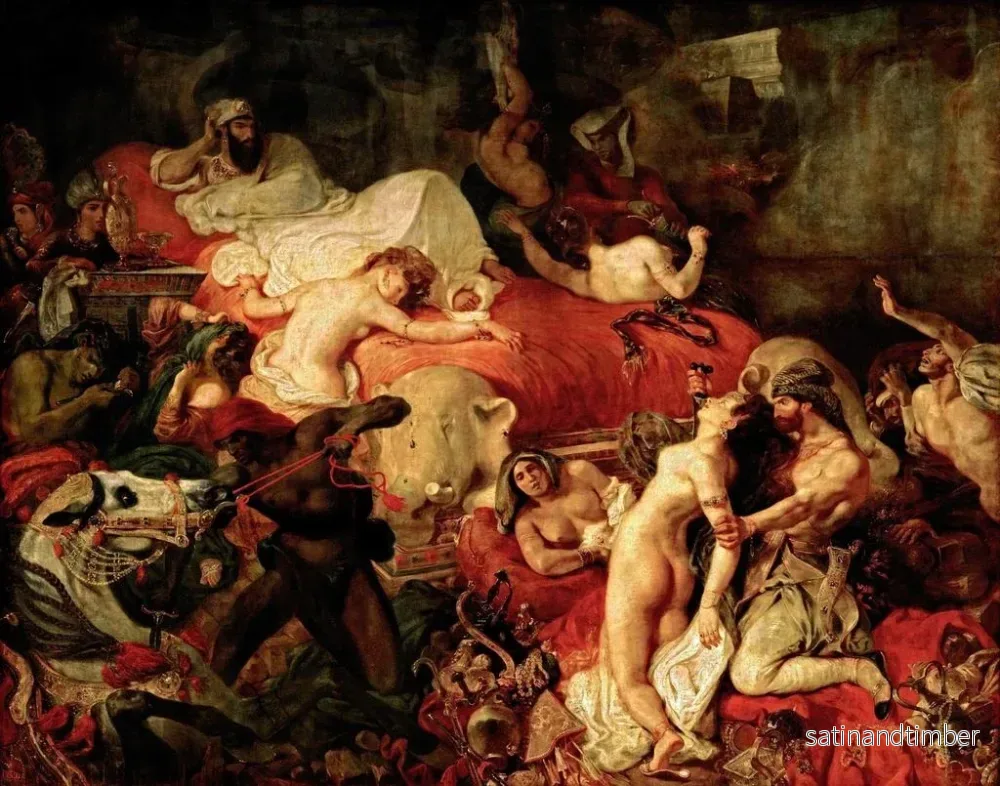 Reproduktion av målningen La Mort de Sardanapale - Eugène Delacroix - Bild 2
