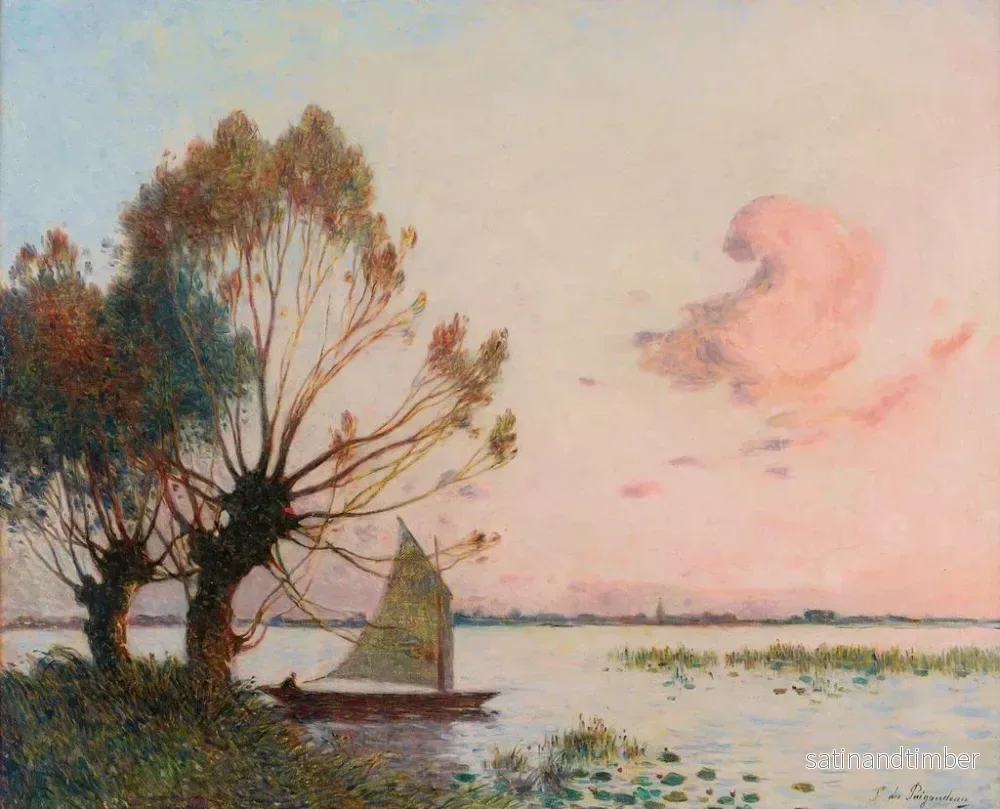 Reproduktion av målningen Segelbåt på våtmarken i Grande Brière - Ferdinand du Puigaudeau - Bild 2