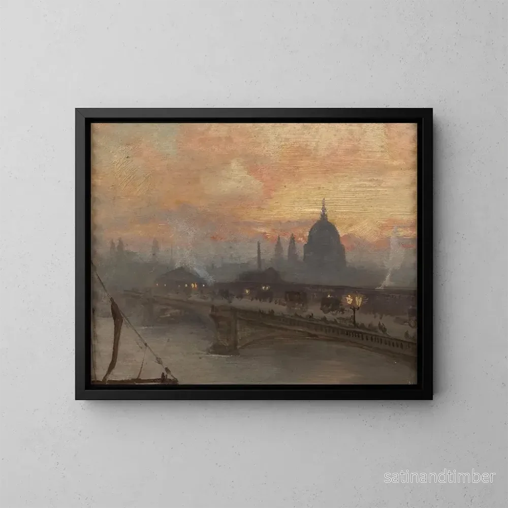 Reproduktion av målningen Pont des Frères Noirs au petit matin - George Hyde Pownall