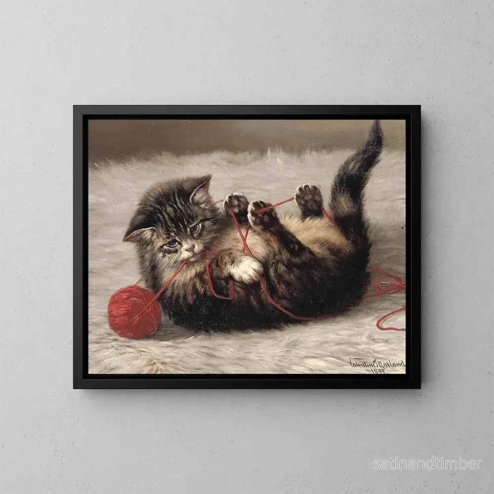 Reproduktion av målningen Le berceau des chats - Valentine Thomas Garland