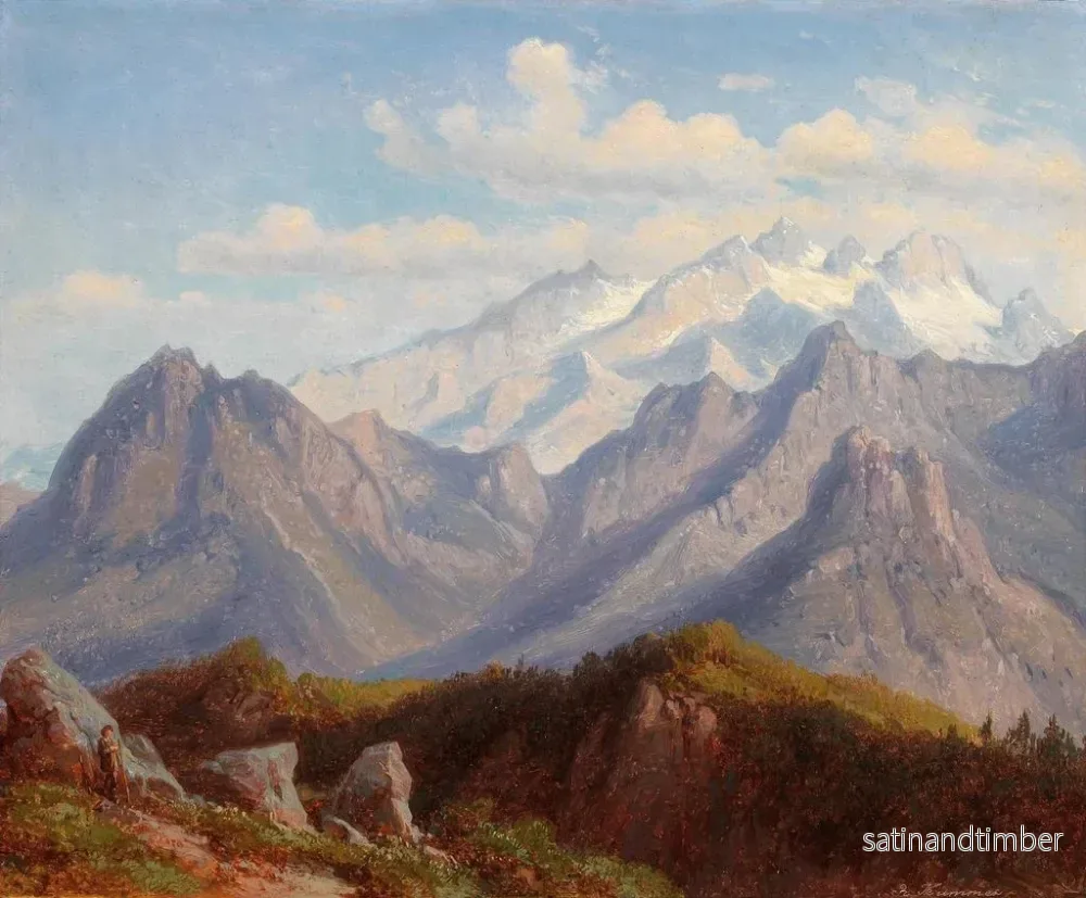 Reproduktion av målningen Vue du Schafberg sur le Dachstein - Robert Kummer - Bild 2