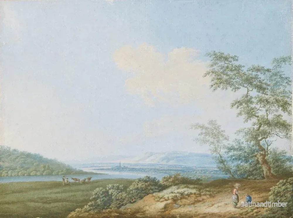Reproduktion av målningen Landskap med en flod - Carl Ludwig Hackert - Bild 2