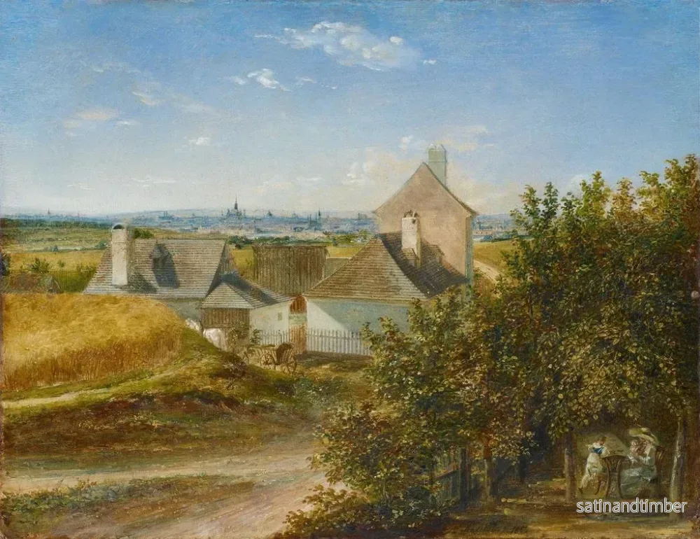 Reproduktion av målningen Vue sur Vienne depuis Grinzing - Karl Joseph Aloys Agricola - Bild 2