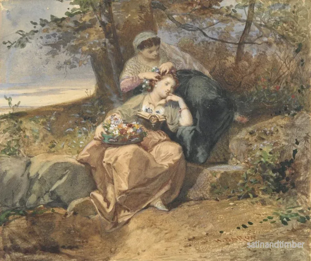 Reproduktion av målningen av två kvinnor - Henri-Charles-Antoine Baron - Bild 2