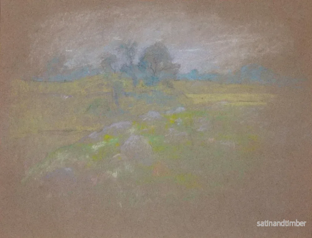 Reproduktion av målningen Kastanjer - John Henry Twachtman - Bild 2
