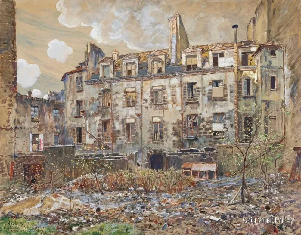 Reproduktion av målningen L'antique kyrkogården Saint-André, 13 rue Suger, 6:e arrondissement - Frédéric Houbron - Bild 2