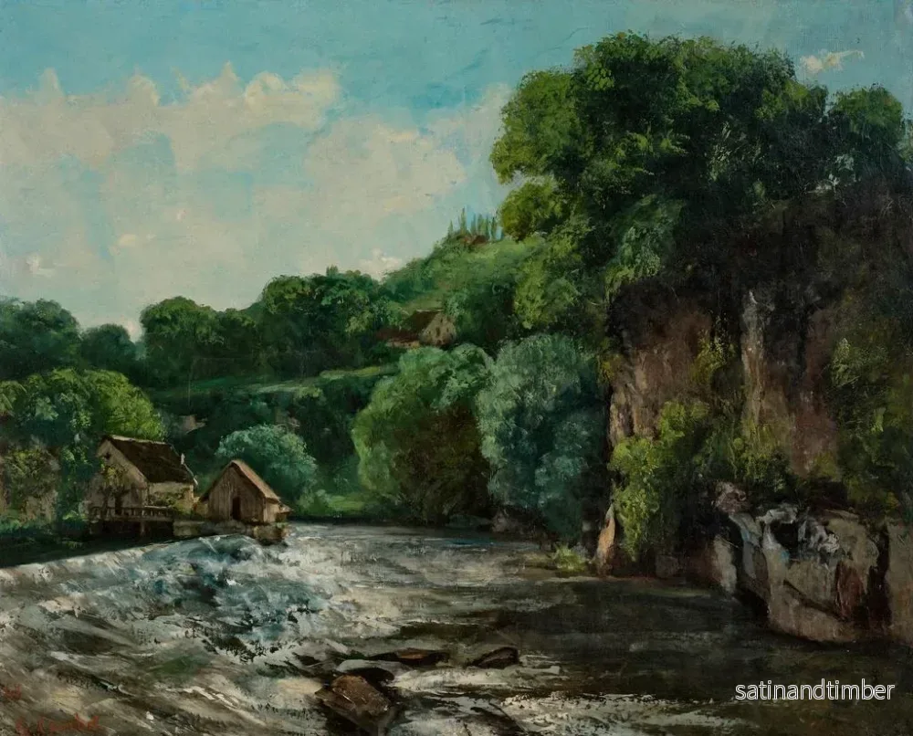 Reproduktion av målningen En damm nära Ornans eller L'écluse de la Loue - Gustave Courbet - Bild 2