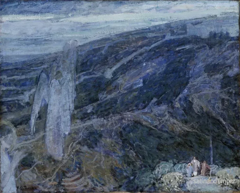 Reproduktion av målningen Apparition des anges aux bergers - Henry Ossawa Tanner - Bild 2