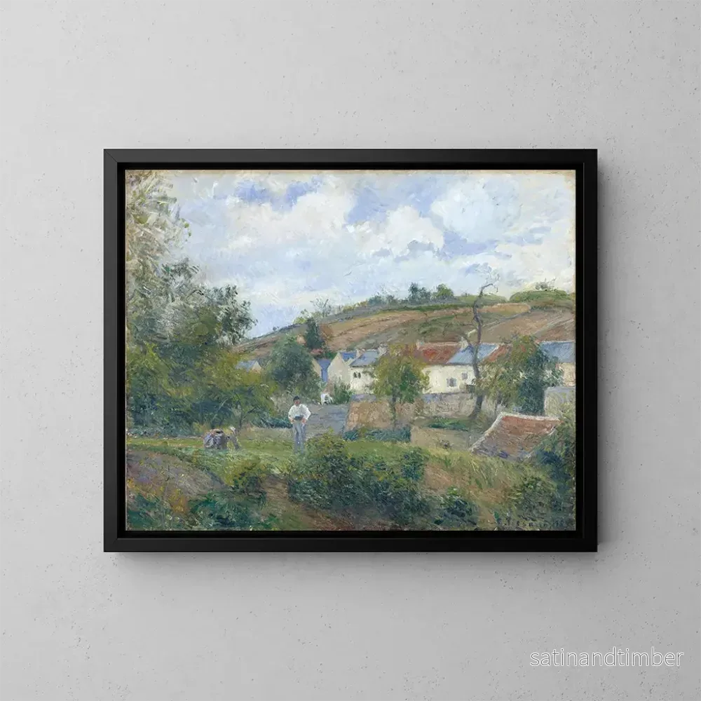Reproduktion av målningen Ett hörn av Hermitage i Pontoise – Camille Pissarro Reproduktion av målningen Ett hörn av Hermitage i Pontoise – Camille Pissarro