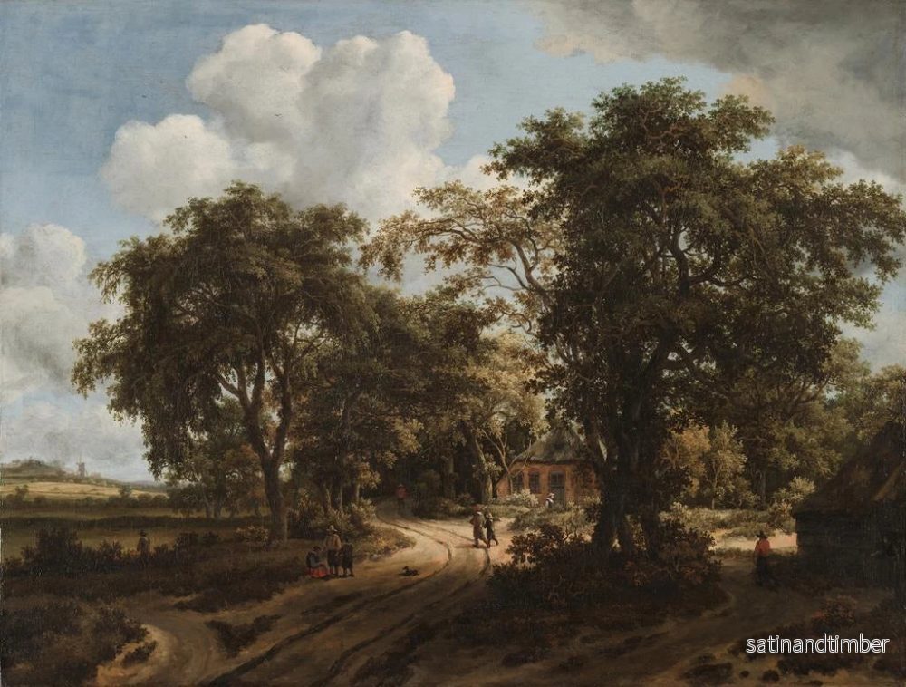 Reproduktion av målningen En stuga i skogen - Meindert Hobbema - Bild 2