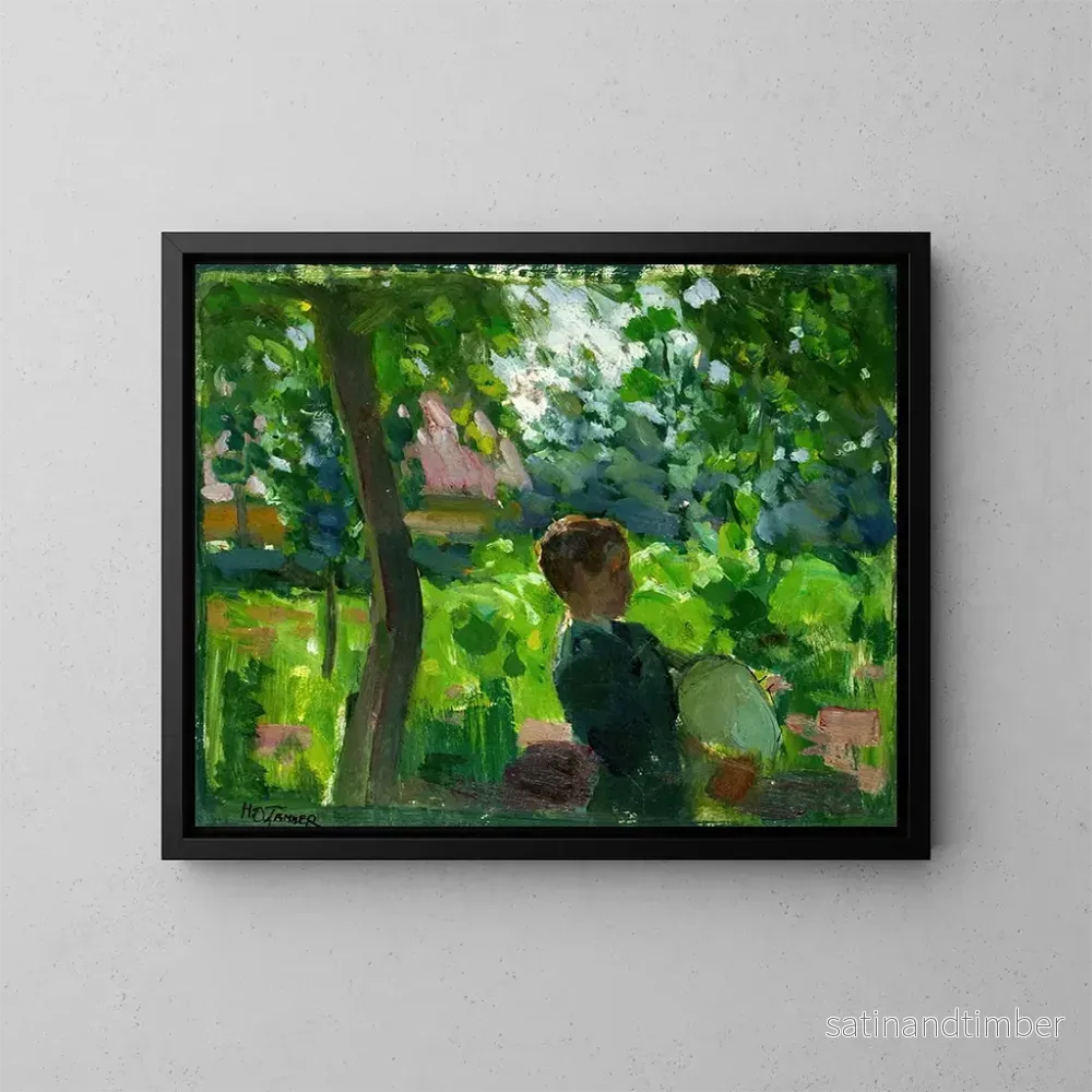 Reproduktion av målningen Studie för säckpipa lektionen - Henry Ossawa Tanner