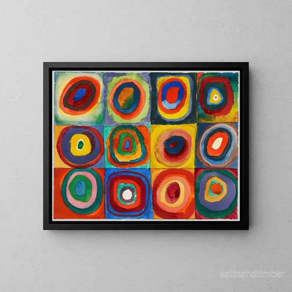 Reproduktion av målningen kvadrater med koncentriska cirklar - Wassily Kandinsky