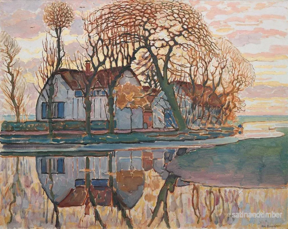 Reproduktion av målningen Ferme près de Duivendrecht - Piet Mondrian - Bild 2
