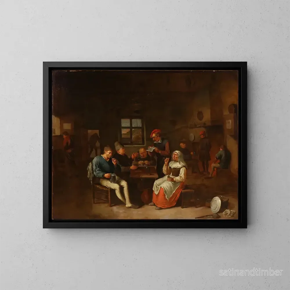 Reproduktion av målningen Scen av fest med bönder - Egbert van Heemskerck