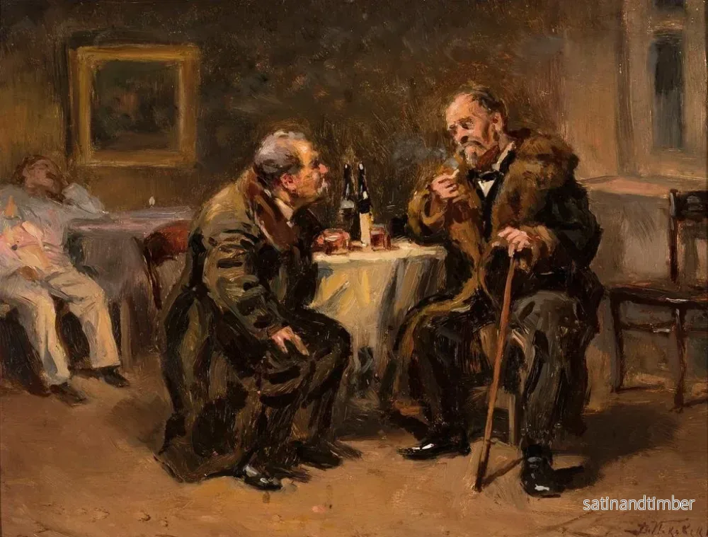 Reproduktion av målningen Conversation - Włodzimierz J. Makowski - Bild 2
