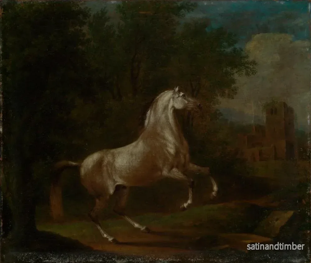 Reproduktion av målningen av den vita hästen som rider - Johann Georg Pforr - Bild 2