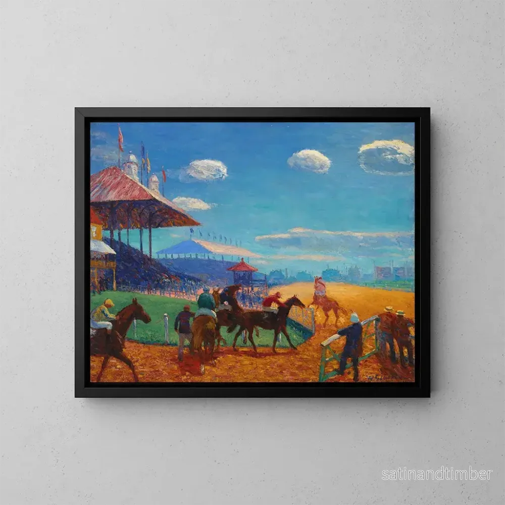 Reproduktion av målningen Piste de course - William James Glackens