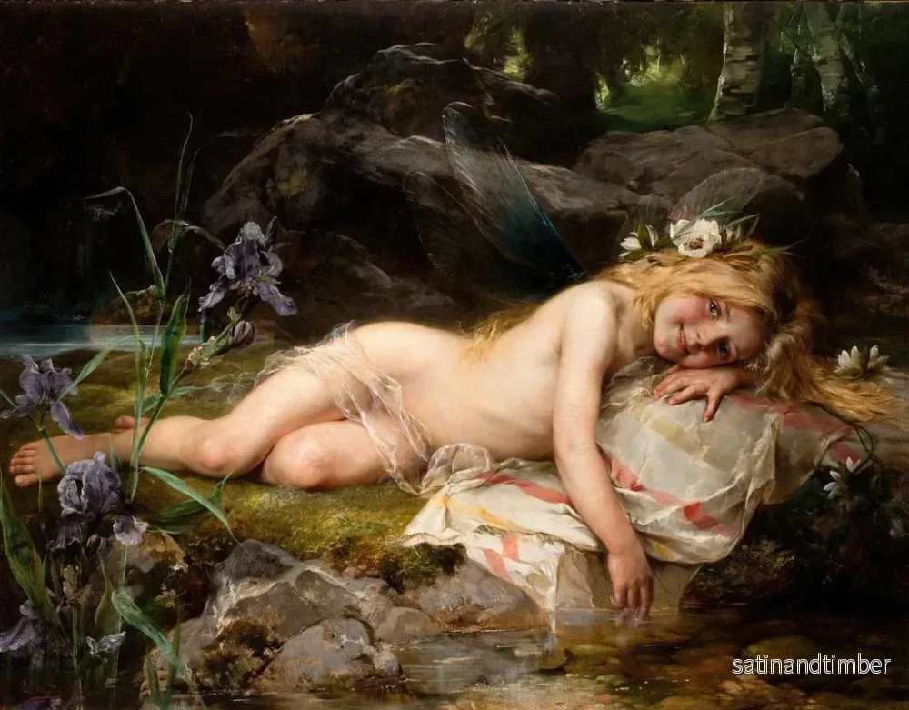 Reproduktion av målningen Nymphe de la forêt - Paul Hermann Wagner - Bild 2