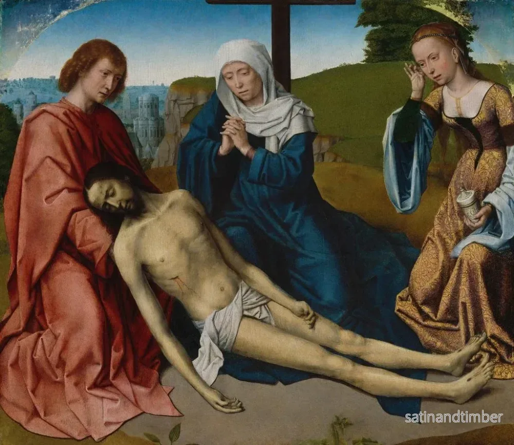 Reproduktion av målningen Lamentation sur le corps du Christ - Gerard David - Bild 2