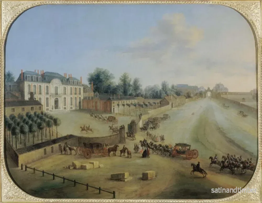 Reproduktion av målningen Vy över slottet Muette med kungens ankomst - Charles-Léopold Grevenbroeck - Bild 2