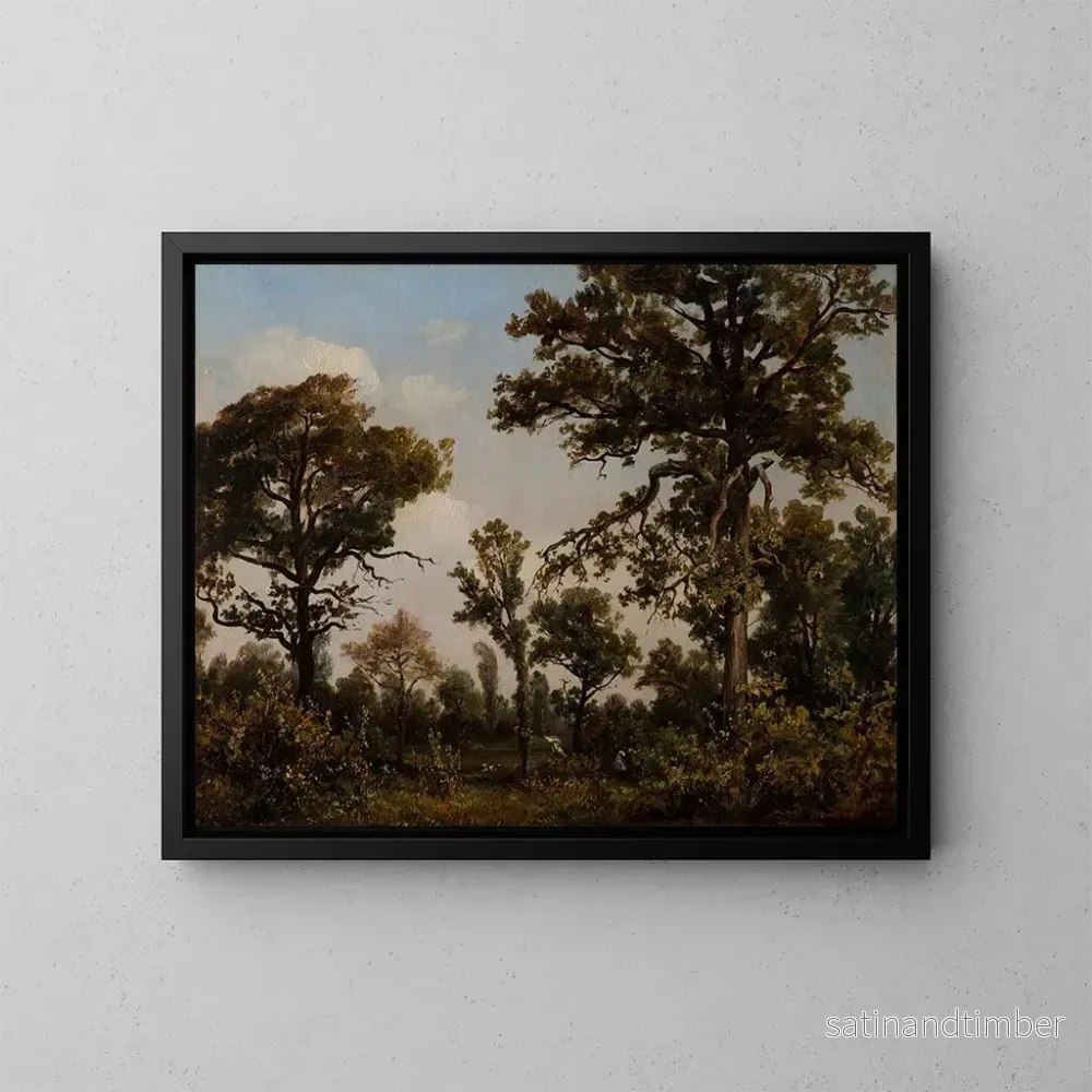 Reproduktion av målningen La grande forêt de chênes de Fontainebleau - Théodore Rousseau
