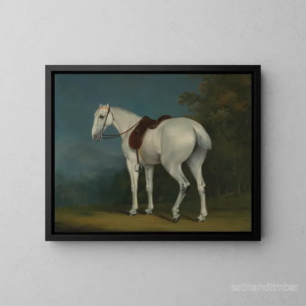 Reproduktion av målningen En grå häst av dam - Jacques-Laurent Agasse
