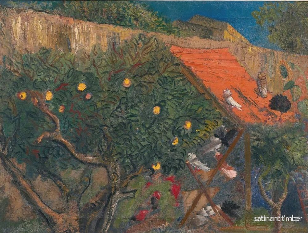 Reproduktion av målningen I trädgården - Boris Grigoriev - Bild 2