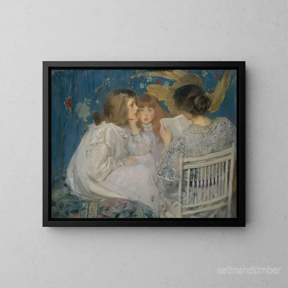 Reproduktion av målningen av Jungle Tales - James Jebusa Shannon