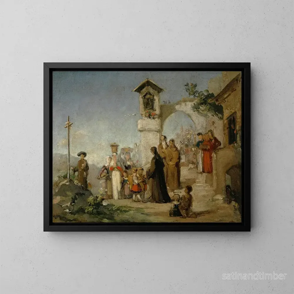 Reproduktion av målningen Studie för Saint Marie-dagen - Ernst Stückelberg