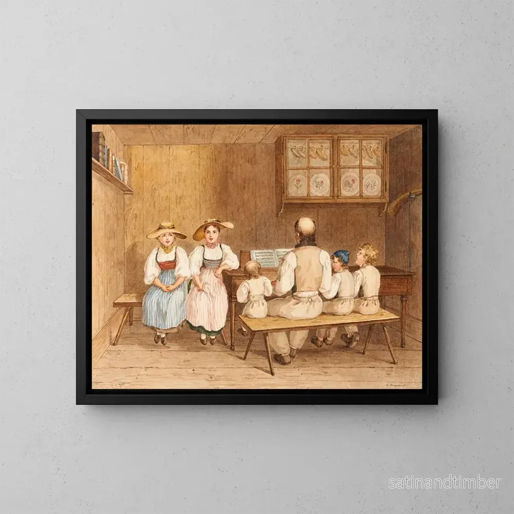 Reproduktion av målningen La Cabane du Giesbach - Daniel David Burgdorfer
