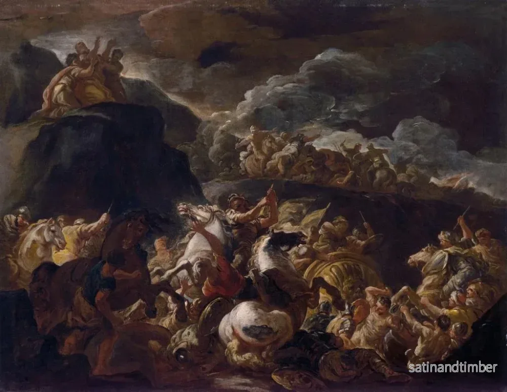 Reproduktion av målningen La bataille d'Israël et d'Amalek - Luca Giordano - Bild 2