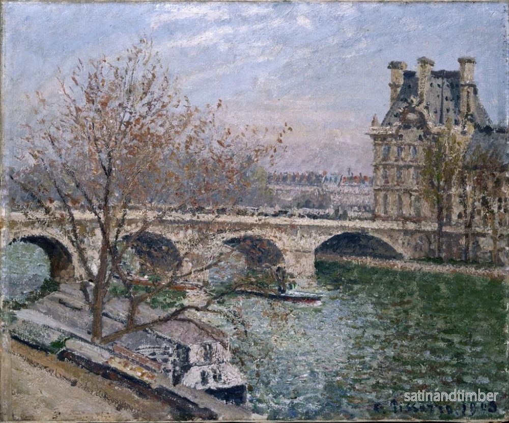 Reproduktion av målningen Le Pont Royal et le Pavillon de Flore - Camille Pissarro - Bild 2