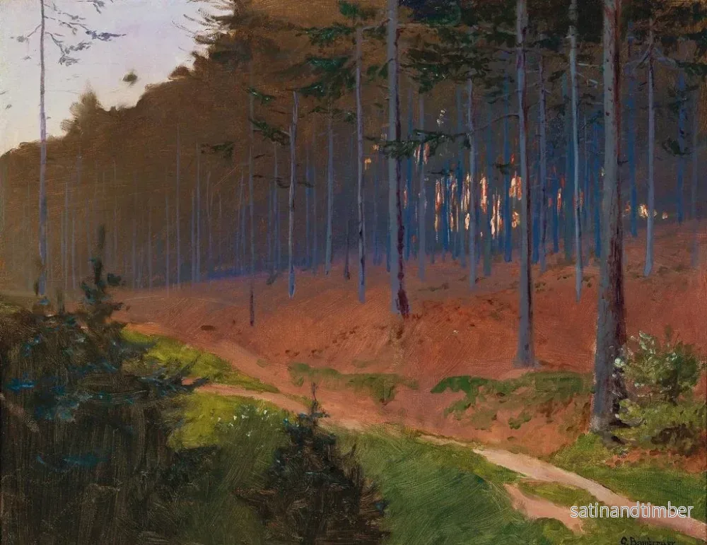 Reproduktion av målningen Sentier forestier près de Weinzierl - Gustav Bamberger - Bild 2