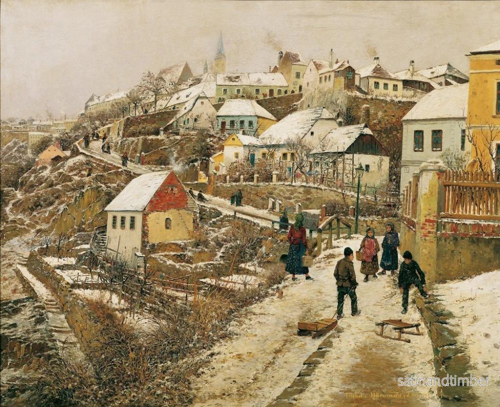 Reproduktion av målningen Znaim dans la neige II - Theodor von Hermann - Bild 2