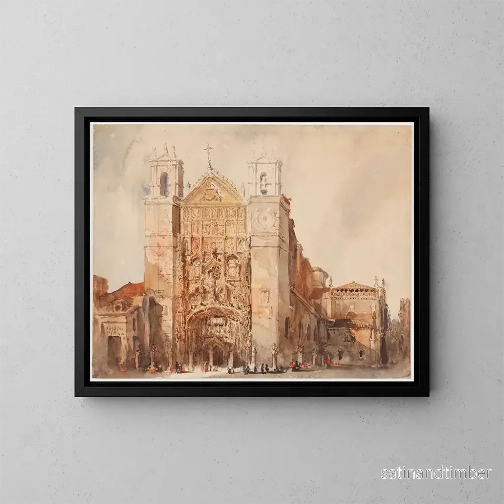 Reproduktion av målningen av Saint-Paul de Valladolid-kyrkans kyrka – Genaro Pérez Villaamil Reproduktion av målningen av Saint-Paul de Valladolid-kyrkans kyrka – Genaro Pérez Villaamil