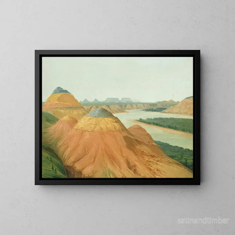 Reproduktion av målningen Vue i den stora svängen av Upper Mississippi – George Catlin Reproduktion av målningen Vue i den stora svängen av Upper Mississippi – George Catlin