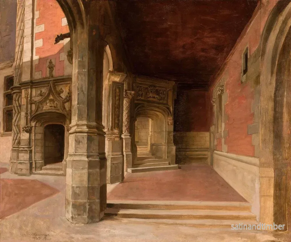 Reproduktion av målningen Cloître du château de Blois - Stefan Bakałowicz - Bild 2
