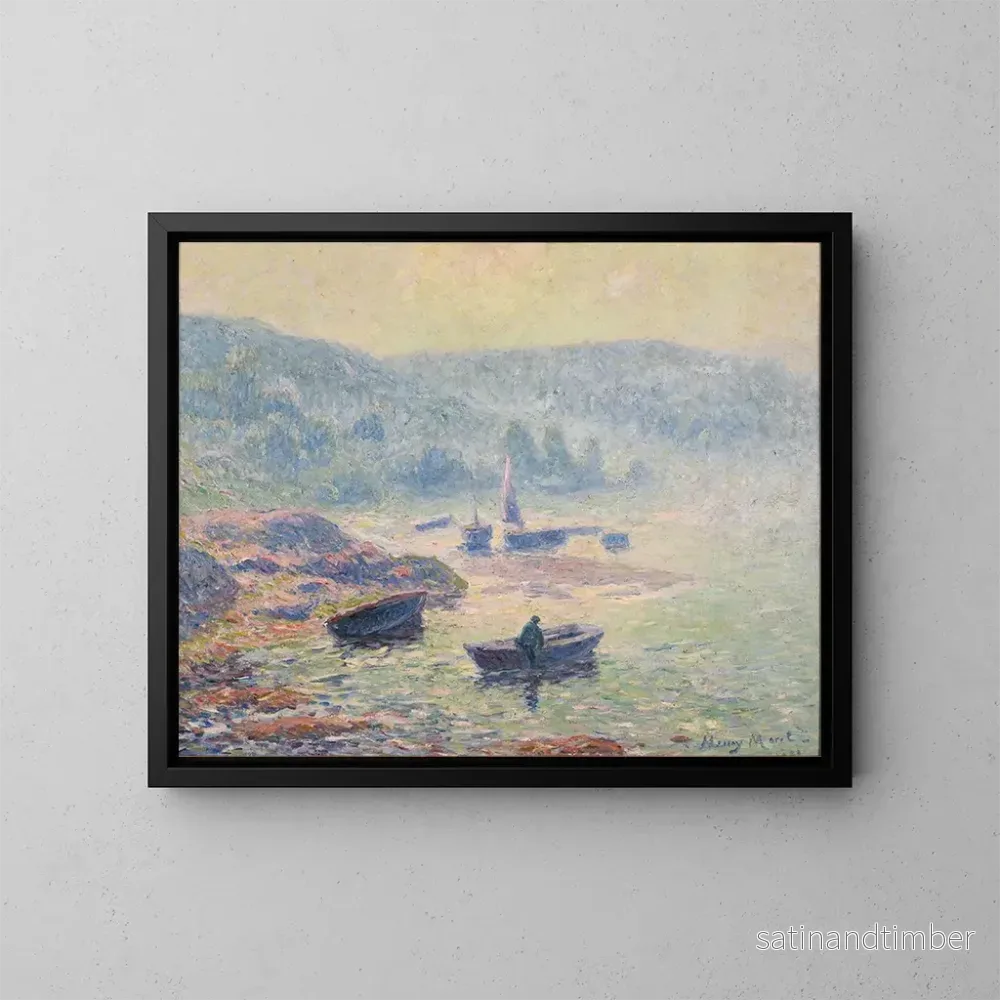 Reproduktion av målningen Brume sur la rivière Pont-Aven - Henry Moret