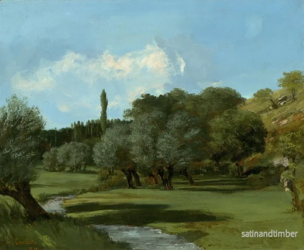 Reproduktion av målningen La Bretonnerie i departementet Indre - Gustave Courbet - Bild 2