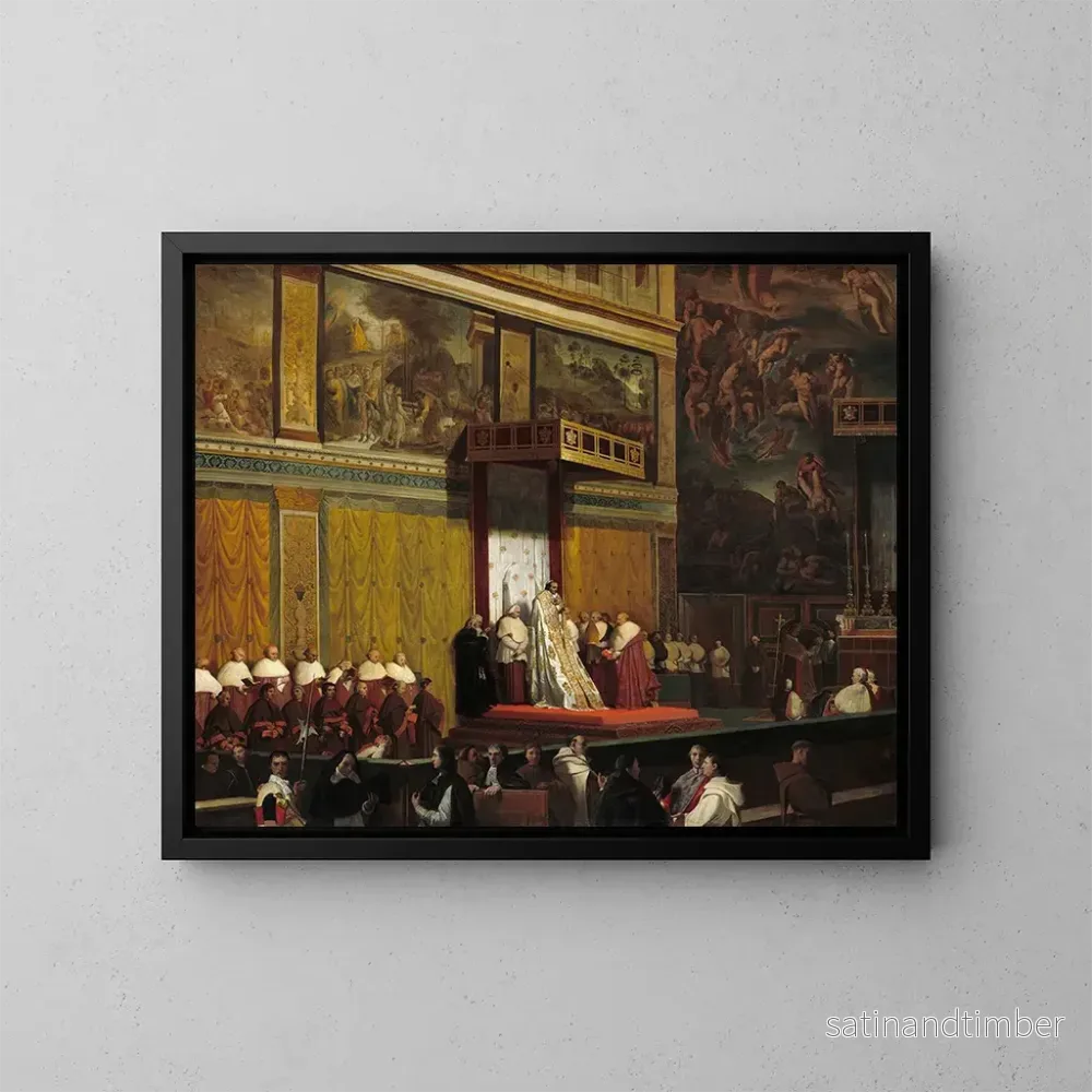 Reproduktion av målningen Le pape Pie VII dans la chapelle Sixtine – Jean-Auguste-Dominique Ingres