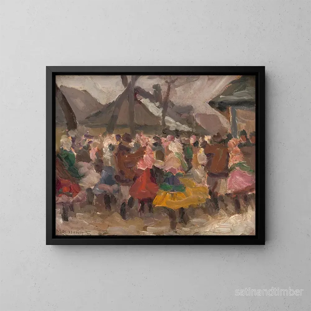 Reproduktion av målningen Studie av folkfestligheter – Jozef Teodor Mousson Reproduktion av målningen Studie av folkfestligheter – Jozef Teodor Mousson