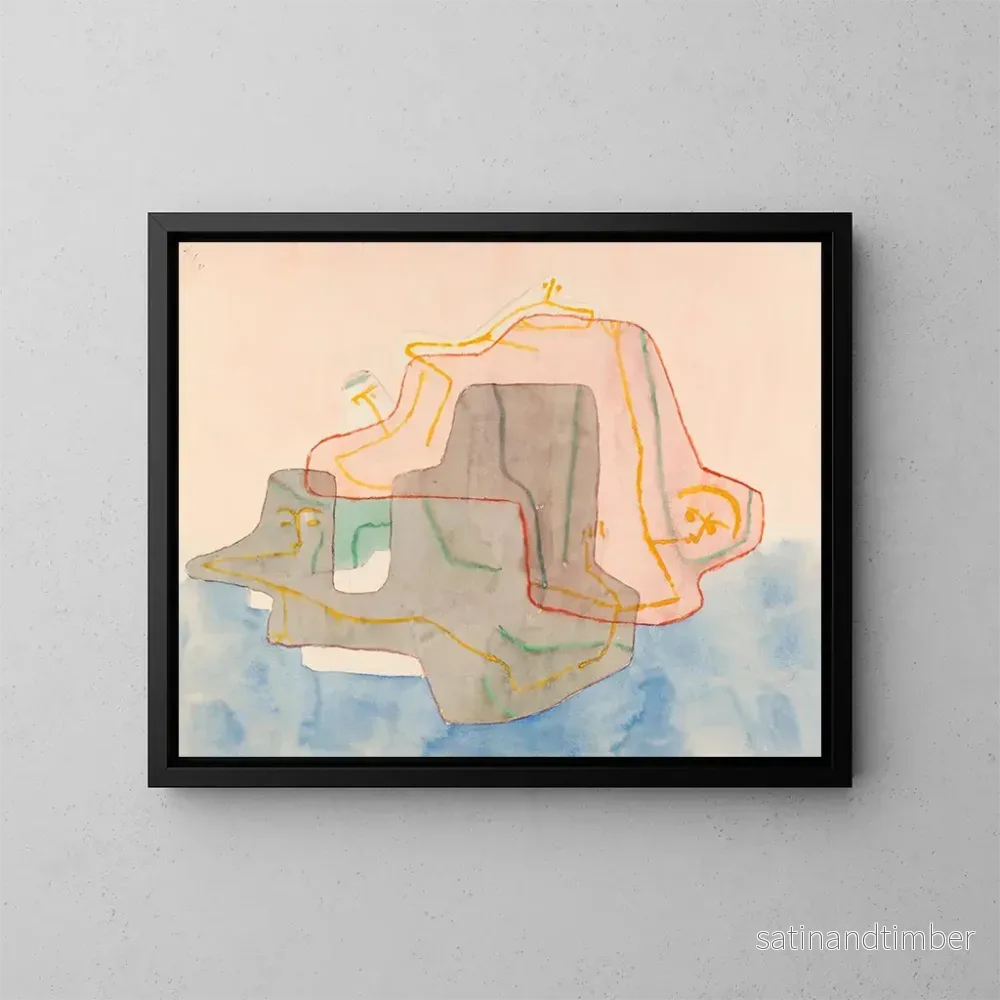 Reproduktion av målningen Mythe d'une île - Paul Klee