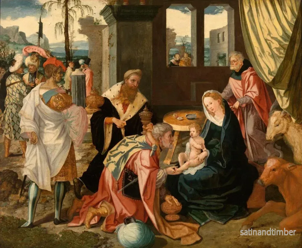 Reproduktion av målningen L'Adoration des Mages - Jan Swart van Groningen - Bild 2