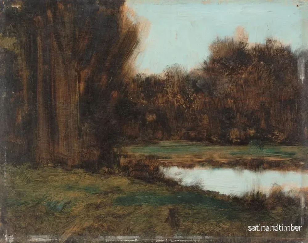 Reproduktion av målningen Landskap av Alsace med en damm - Jean-Jacques Henner - Bild 2