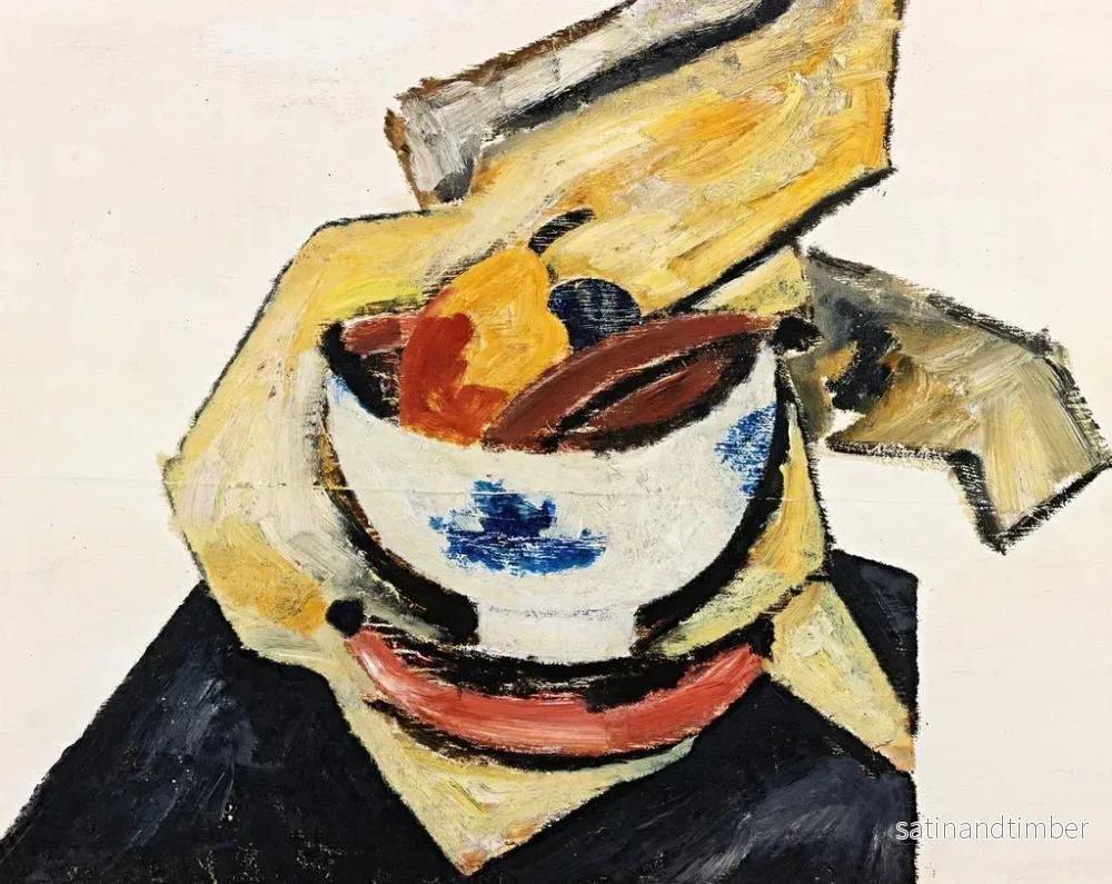 Reproduktion av målningen Naturtavla med en vit skål - Marsden Hartley - Bild 2