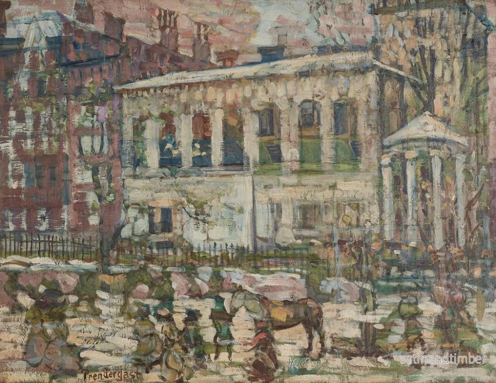 Reproduktion av målningen av snödag i Boston - Maurice Prendergast - Bild 2