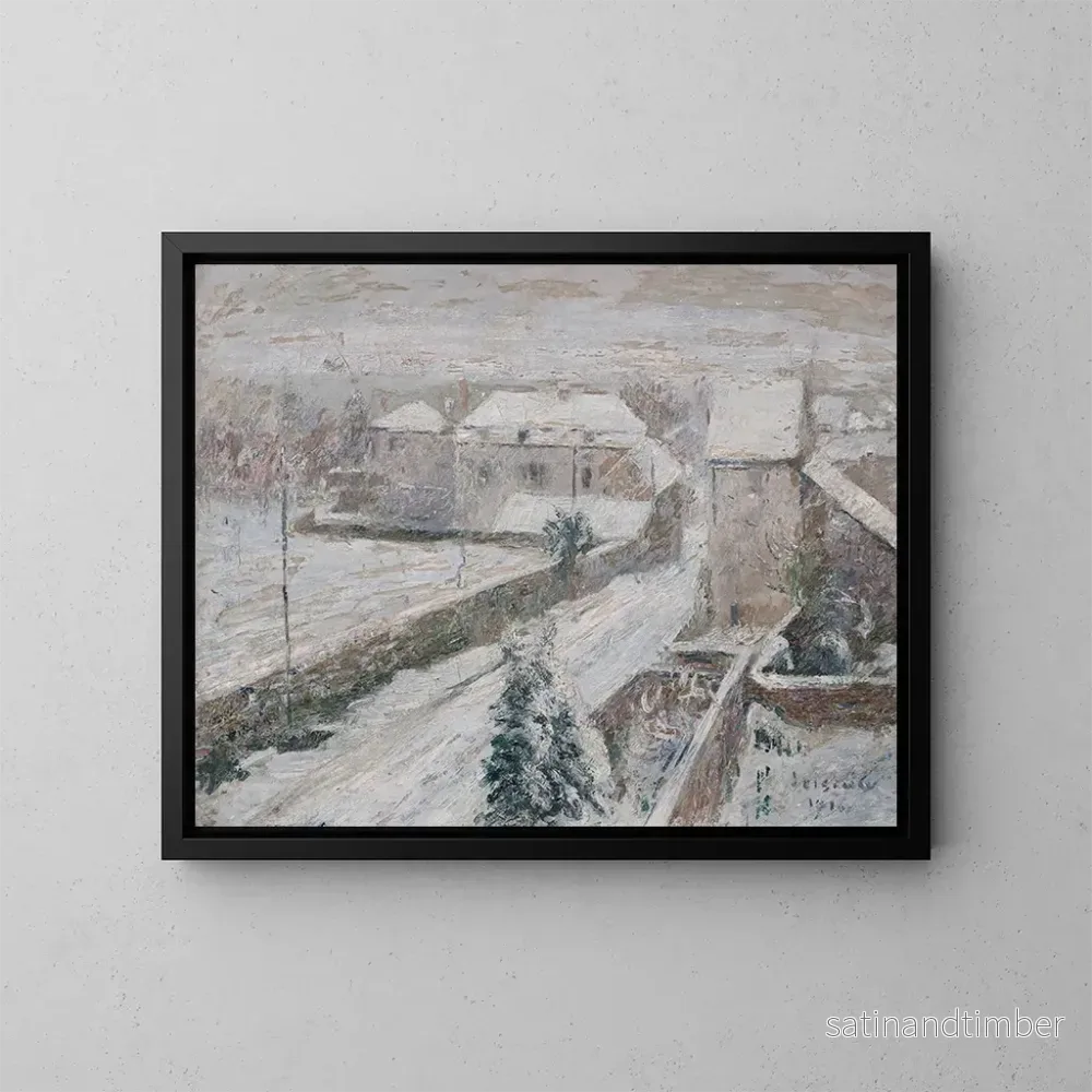 Reproduktion av målningen Vy över Triel under snö - Gustave Loiseau