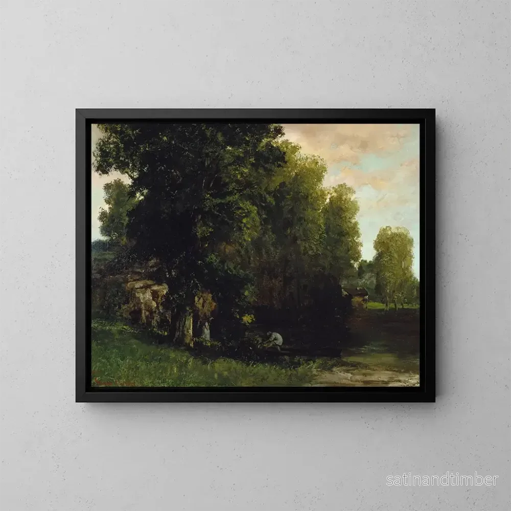 Reproduktion av målningen Le Bord de la piscine - Gustave Courbet